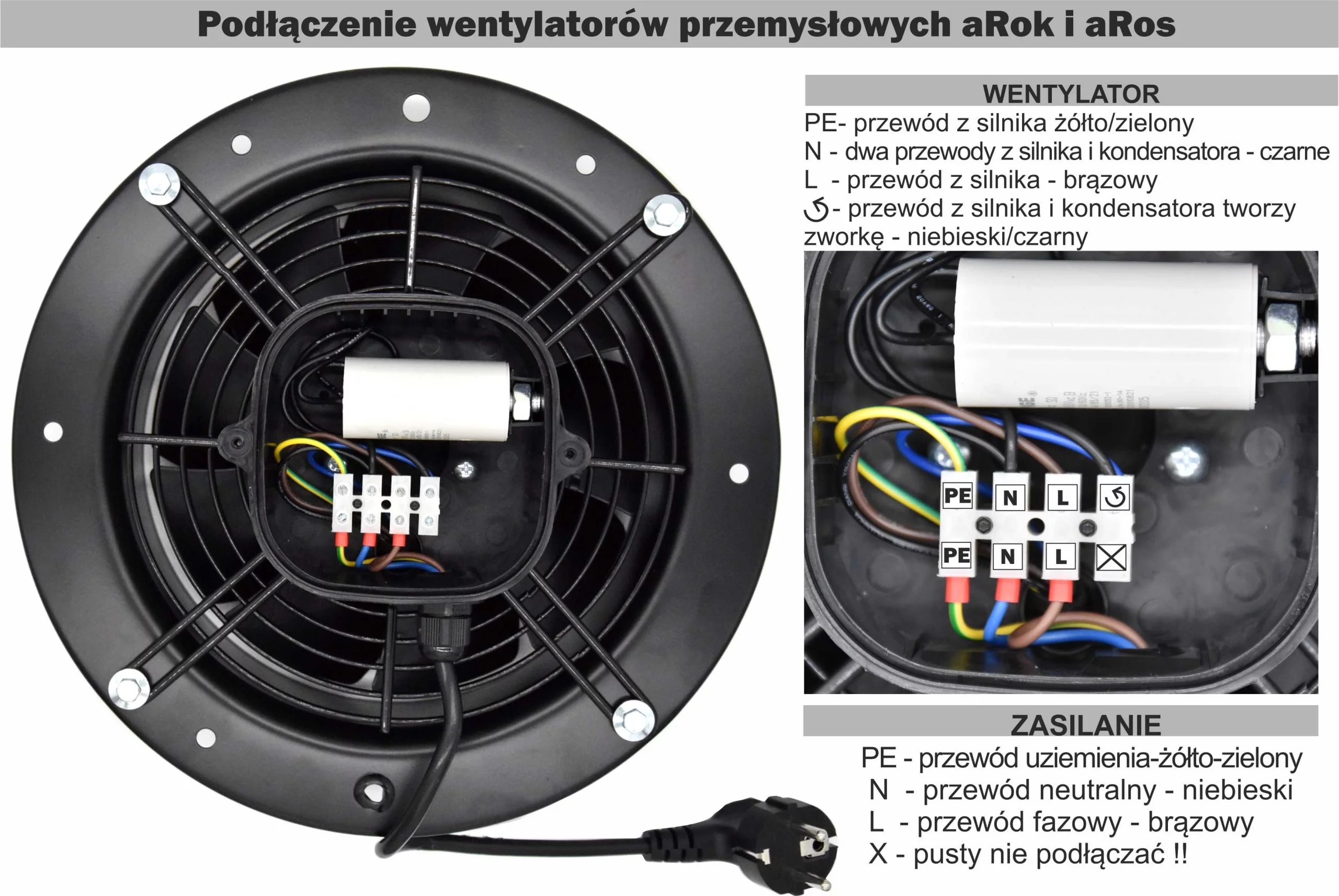 Електрическа схема за свързване AirRoxy aRok и aRos