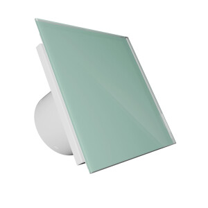 Вентилатор за баня VENTEUROPE EON BD125/9073 Ø125 mm, стъклен панел аквамарин