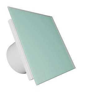 Вентилатор за баня VENTEUROPE EON BD125/9643 Ø125 mm, стъклен панел аквамарин мат
