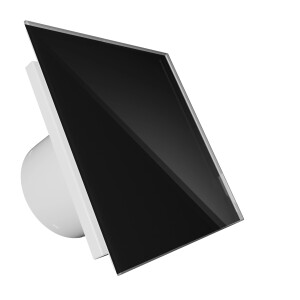 Вентилатор за баня VENTEUROPE EON BD125/2183 Ø125 mm, стъклен панел черно гланц