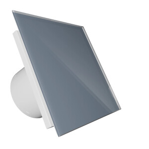Вентилатор за баня VENTEUROPE EON BD100/2848 Ø100 mm, стъкло тъмносиньо