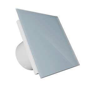 Вентилатор за баня VENTEUROPE EON BD100/9075 Ø100 mm, стъкло пастелно синьо
