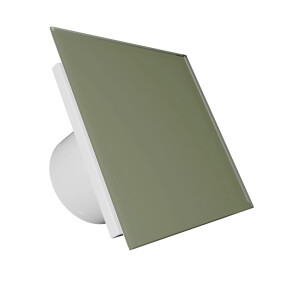 Вентилатор за баня VENTEUROPE EON BD125/9641 Ø125 mm, стъклен панел маслинено мат