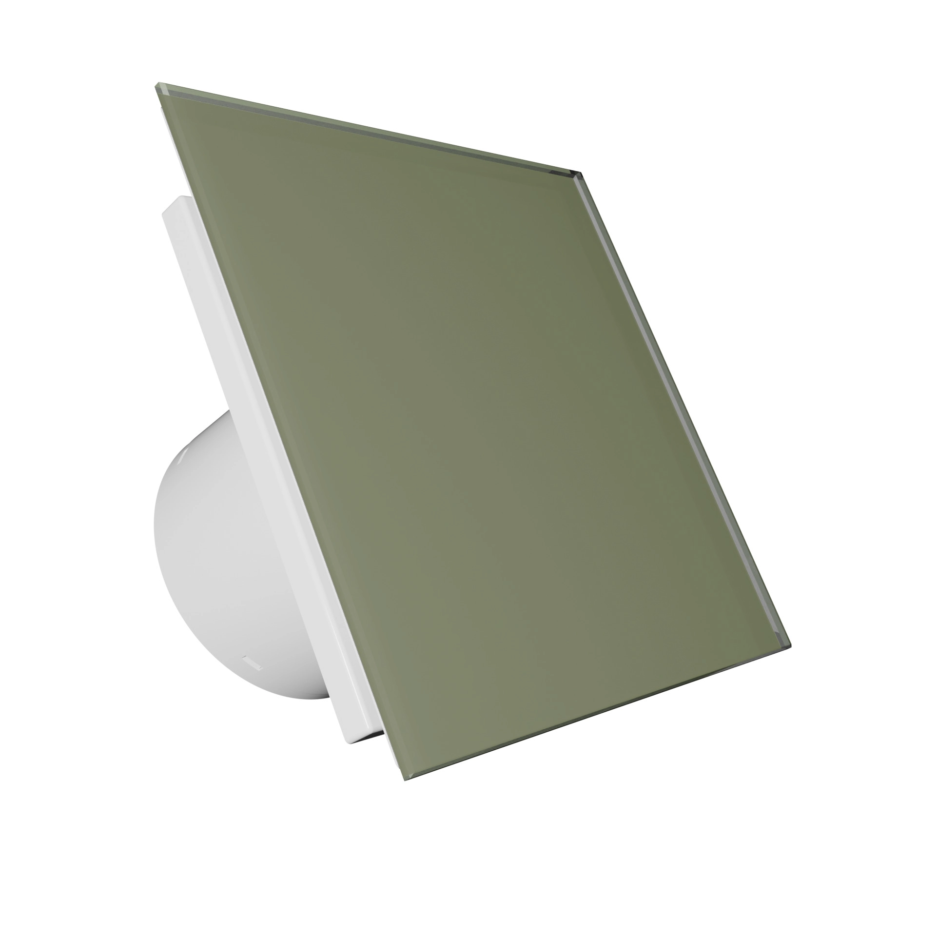 Вентилатор за баня VENTEUROPE EON BD100/9641 Ø100 mm, стъклен панел маслинен мат