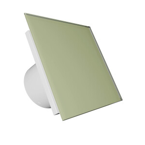 Вентилатор за баня VENTEUROPE EON BD125/9642 Ø125 mm, стъклен панел светлозелено мат
