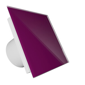 Вентилатор за баня VENTEUROPE EON BD125/9074 Ø125 mm, стъклен панел лилаво