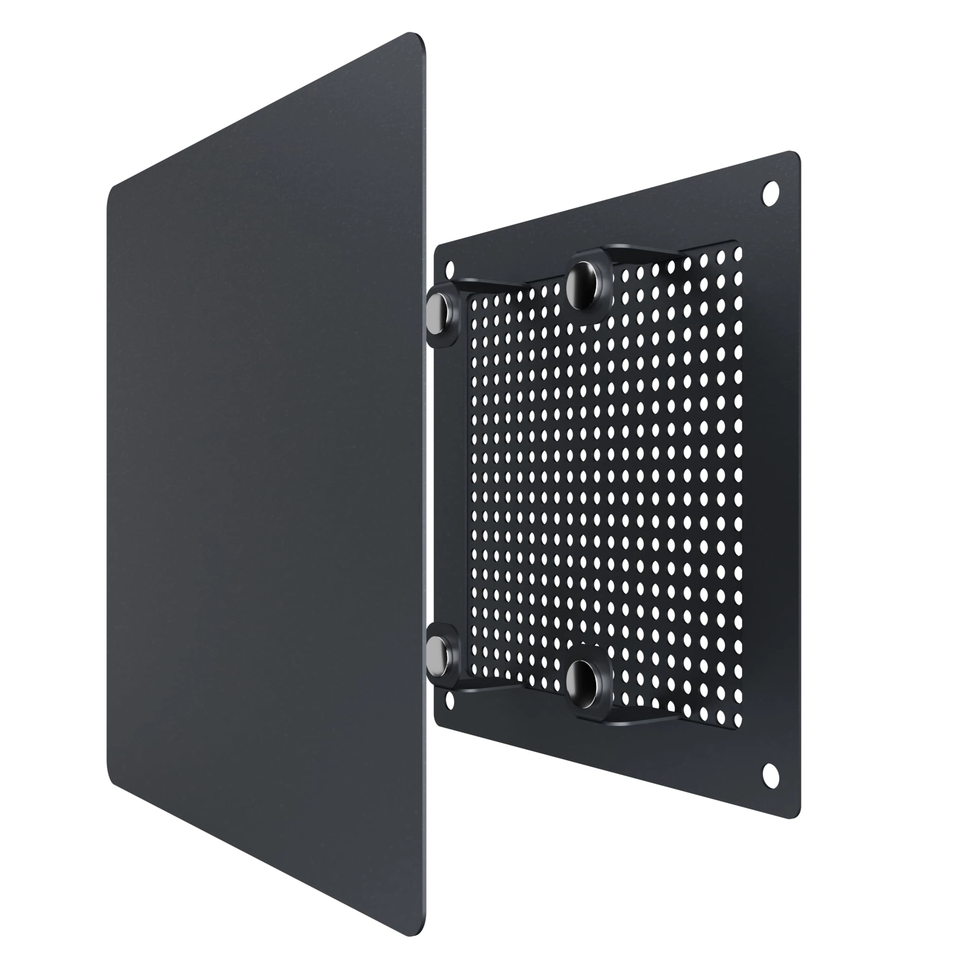 Метална квадратна решетка VENTEUROPE 1717RVM-G, 170 × 170 mm, сива, с мрежа и магнити - Image 5