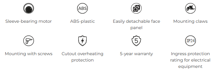 Вентилатор за баня VENTEUROPE WAVE100 Ø100 mm, 95 m³/h, бял - Image 7