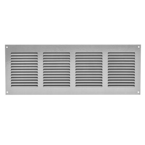Вентилационна решетка със защитна мрежа, метална Europlast MR4015P 400x150mm, сива