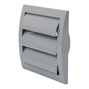 Вентилационна решетка със защитна мрежа, пластмаса Europlast ND15ZP 190x190mm, Ø150 сива