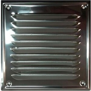 Вентилационна решетка със защитна мрежа 140x140 AirRoxy 02-718 неръждаема стомана