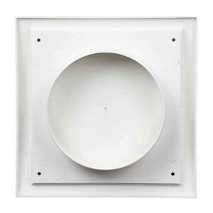 Вентилационна решетка, пластмасова Europlast ND15FV 190x190mm, Ø150 с клапа, бяла