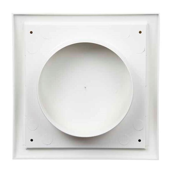 Вентилационна решетка, пластмасова Europlast ND15FV 190x190mm, Ø150 с клапа, бяла