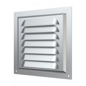 Вентилационна решетка със защитна мрежа, метал 1515 MC 150x150mm, сребриста