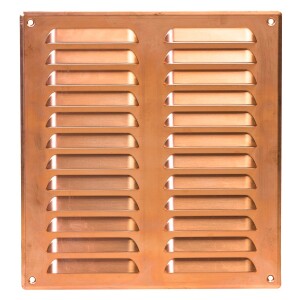 Вентилационна решетка със защитна мрежа, метал Europlast MR2628Cu 260x280mm, бронз