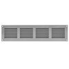 Вентилационна решетка със защитна мрежа, метална Europlast MR4010P 400x100mm, сива