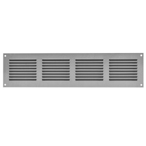 Вентилационна решетка със защитна мрежа, метална Europlast MR4010P 400x100mm, сива