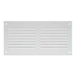 Вентилационна решетка със защитна мрежа, метална Europlast MR2010 200x100mm, бяла