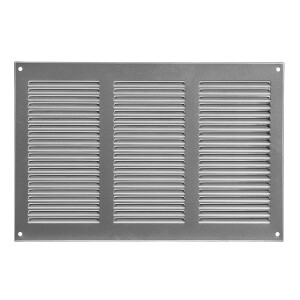 Вентилационна решетка със защитна мрежа, метална Europlast MR3020P 300x200mm, сива