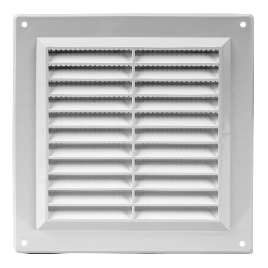Вентилационна решетка със защитна мрежа, пластмаса Europlast VR1515 150x150mm бяла