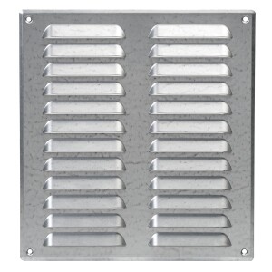 Вентилационна решетка със защитна мрежа, метал Europlast MR2628Zn 260x280mm, калайдисано желязо