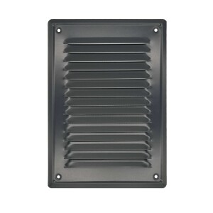Вентилационна решетка със защитна мрежа 140×210 AirRoxy 02-719 GR графит