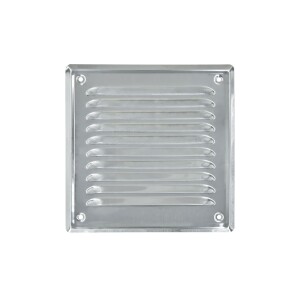 Вентилационна решетка със защитна мрежа 140x140 AirRoxy 02-718 неръждаема стомана