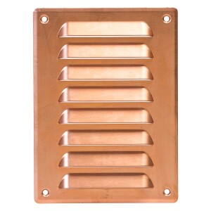 Вентилационна решетка със защитна мрежа, метал Europlast MR1419Cu 140x190mm, мед