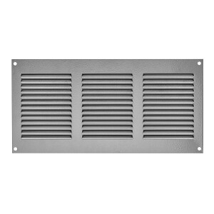 Вентилационна решетка със защитна мрежа, метална Europlast MR3015P 300x150mm, сива