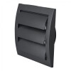 Вентилационна решетка със защитна мрежа, пластмаса Europlast ND15ZA 190x190mm, Ø150 антрацит
