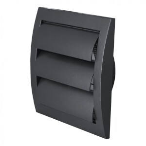 Вентилационна решетка със защитна мрежа, пластмаса Europlast ND15ZA 190x190mm, Ø150 антрацит