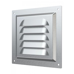 Вентилационна решетка със защитна мрежа, метална 1212 MC 120x120mm, сребриста