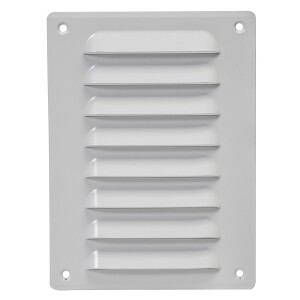 Вентилационна решетка със защитна мрежа, метал Europlast MR1419 140x190mm, бяла