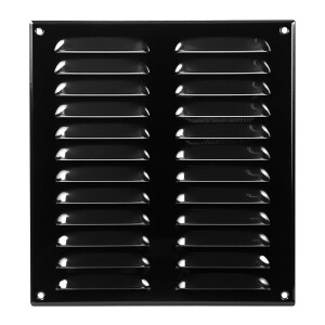 Вентилационна решетка със защитна мрежа, метална Europlast MR2628M 260x280mm, черна