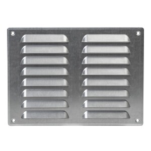 Вентилационна решетка със защитна мрежа, метал Europlast MR2619Zn 260x190mm, калайдисано желязо