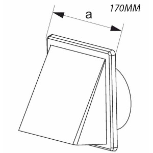 Регулируема вентилационна решетка AirRoxy 02-371GR, 170×170, Ø80-150D, с клапа, графит