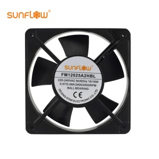 Рамков вентилатор Sunflow FM12025A2HBL, 120 × 120 × 25 mm, 220 V AC