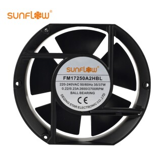 Рамков вентилатор Sunflow FM17250A2HBL, 172 × 150 × 50 mm, 220 V AC